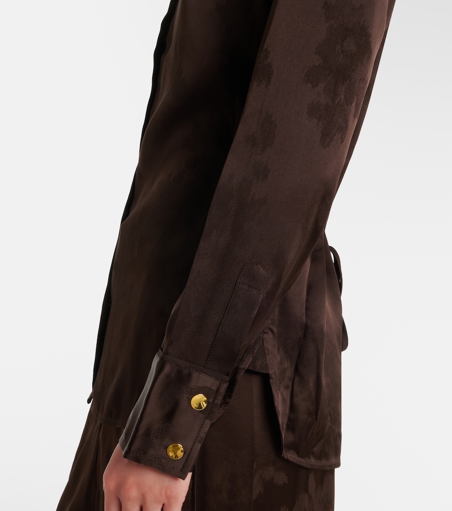 Satin jacquard shirt