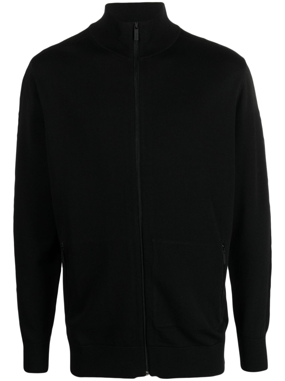 Fine-knit bomber jacket - Black