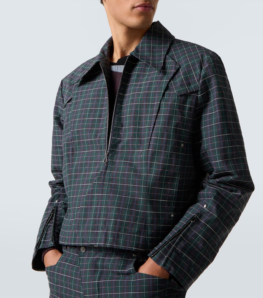 Kraner checked cotton-blend jacket