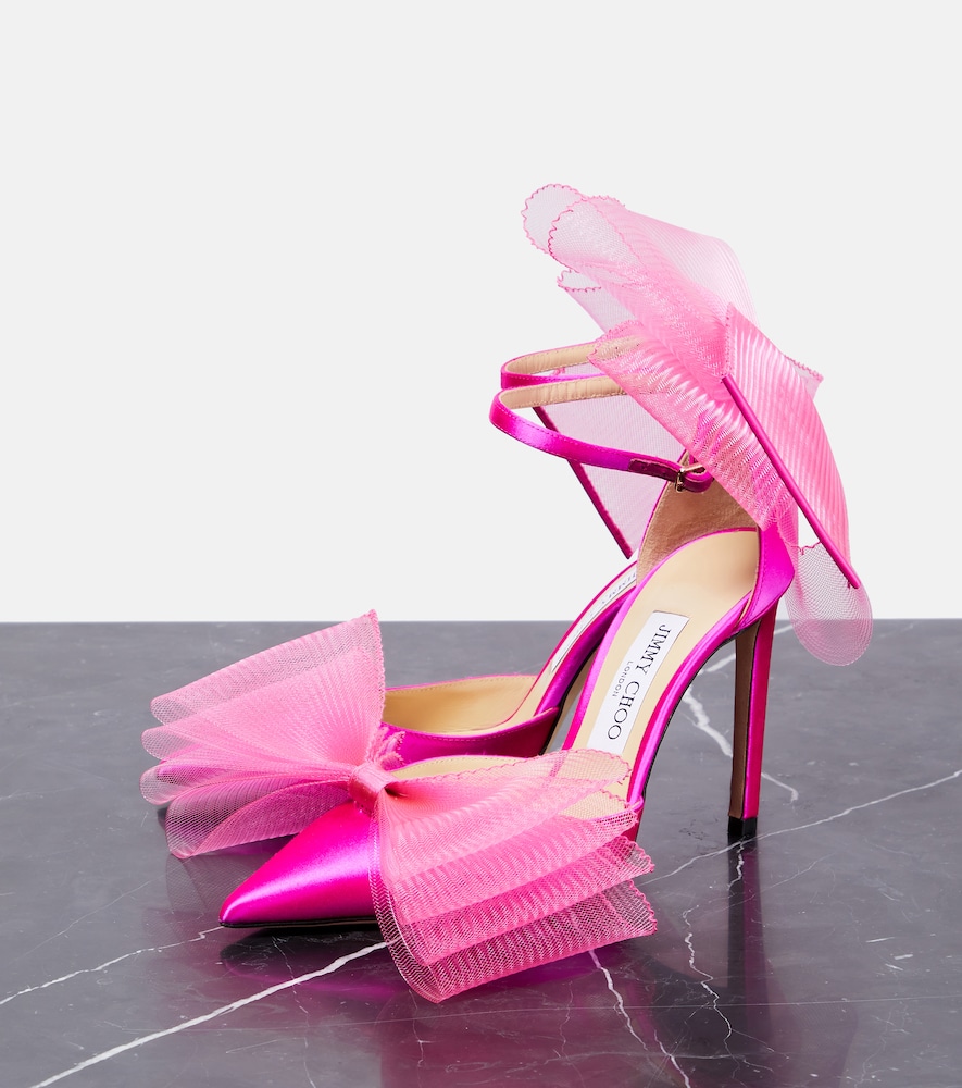 Averly 100 bow-trimmed pumps