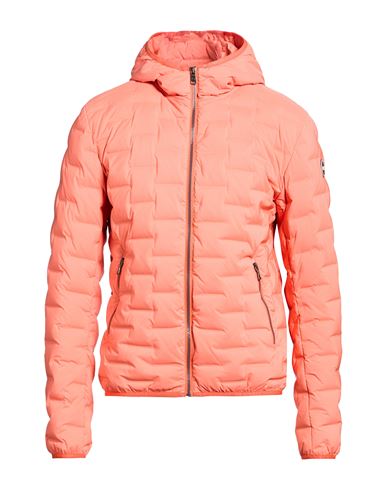 Man Puffer Orange Size 40 Polyester, Elastane