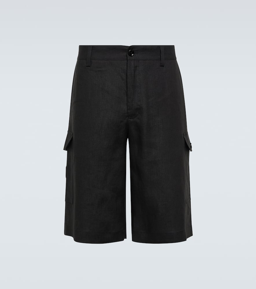 Linen cargo shorts