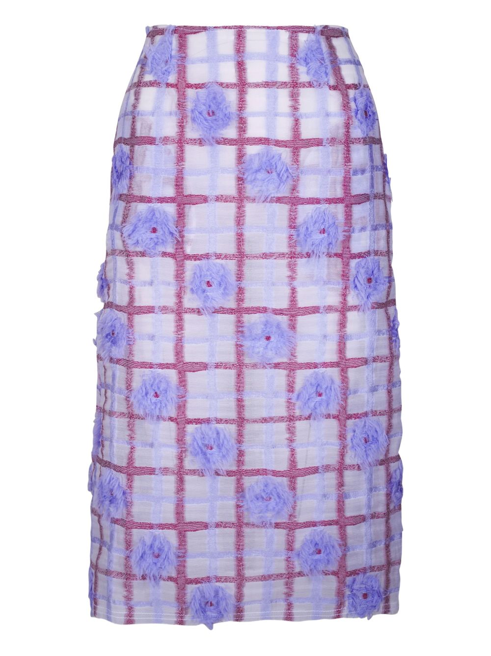 Odeeh floral-embellished midi skirt - Pink