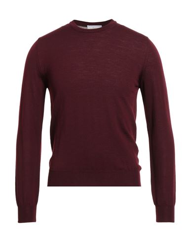 Man Sweater Burgundy Size 36 Virgin Wool