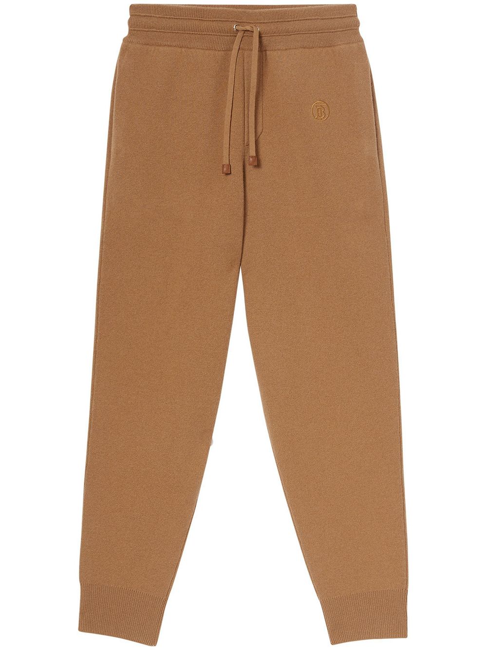 Monogram cashmere track pants - Brown