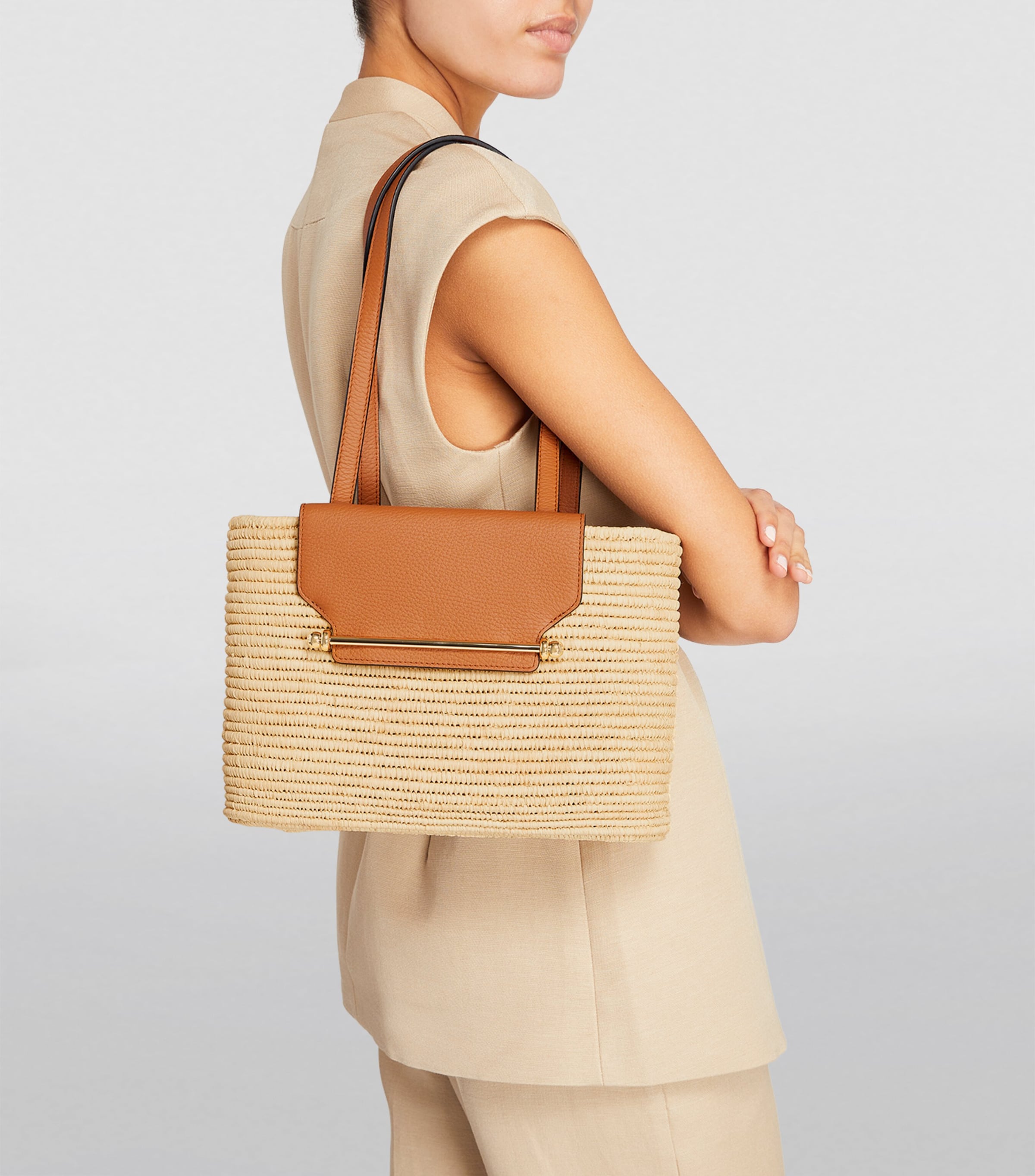 Raffia Basket Tote Bag
