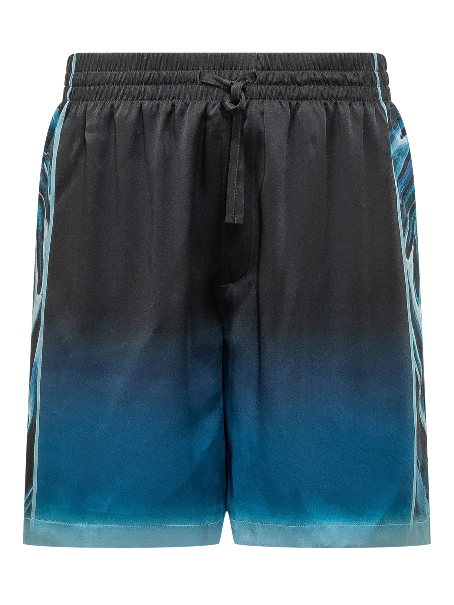 Silk Shorts with Artistic Print