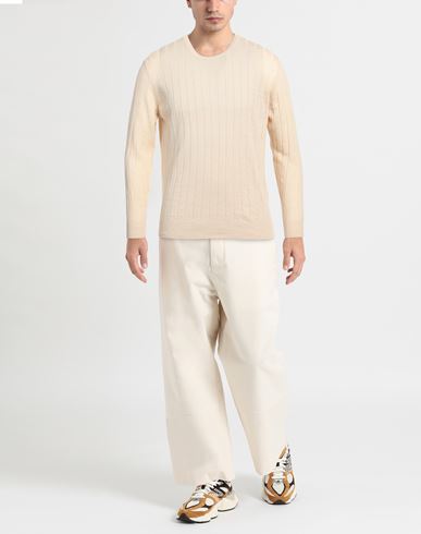 Man Sweater Beige Size 50 Linen, Cotton