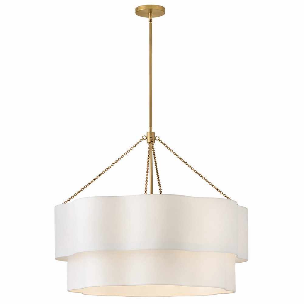 Lacquered Brass LED Chandelier from the Gwen Collection