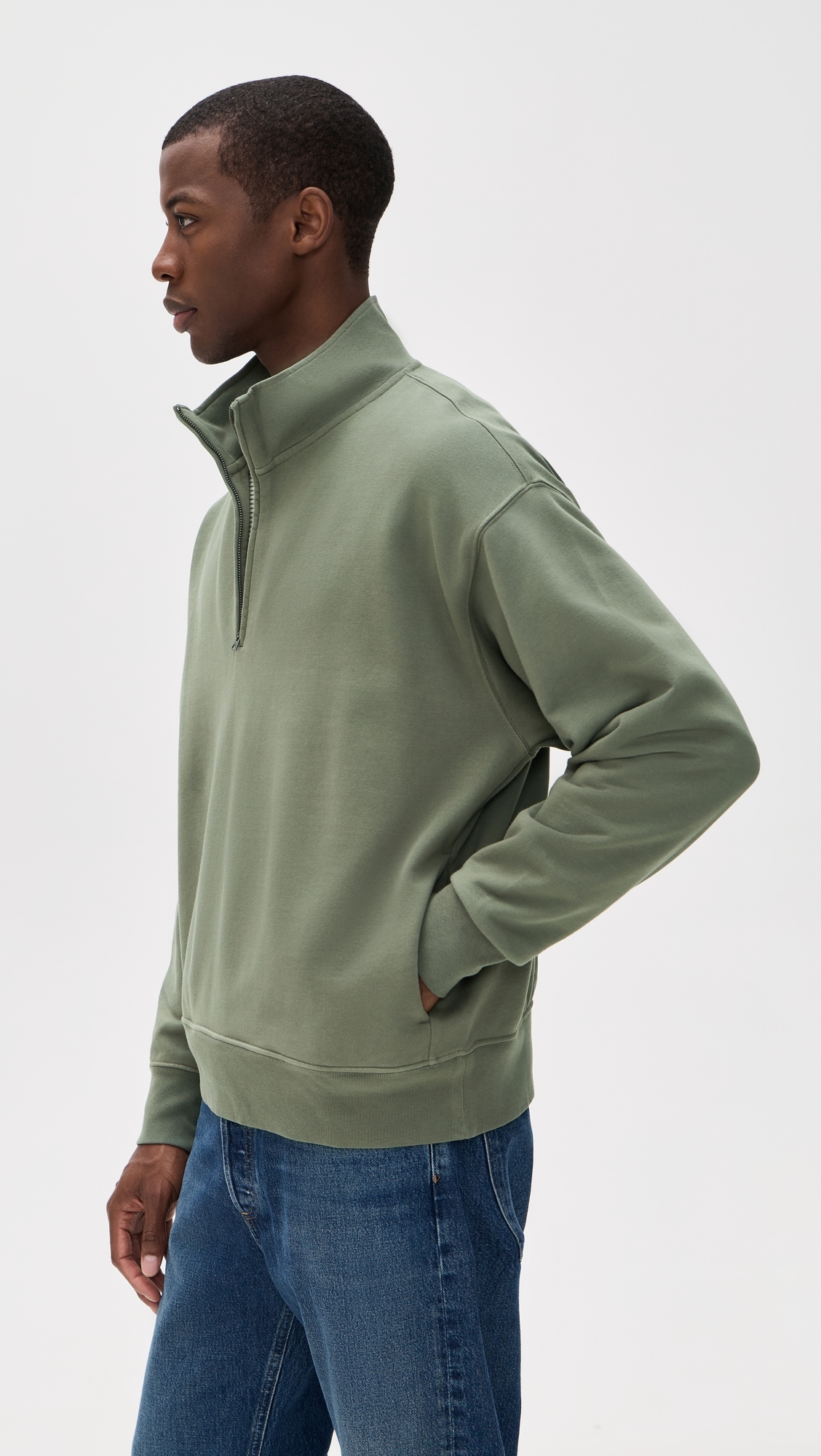 Quarter Zip Pullover Olive