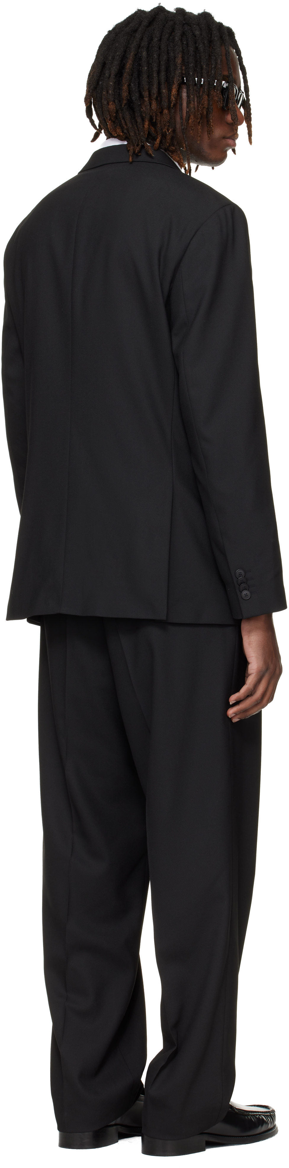 Black Two-Piece Modern-Fit Stretch Twill Suit