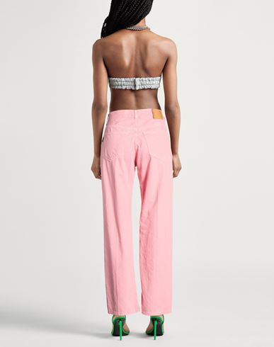 Woman Pants Pink Size 25 Cotton, Linen