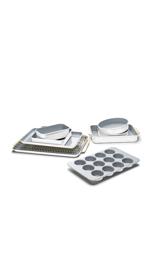Caraway LOT DE MOULES À PÂTISSERIE NON-TOXIC CERAMIC NON-STICK MEGA BAKEWARE SET en White