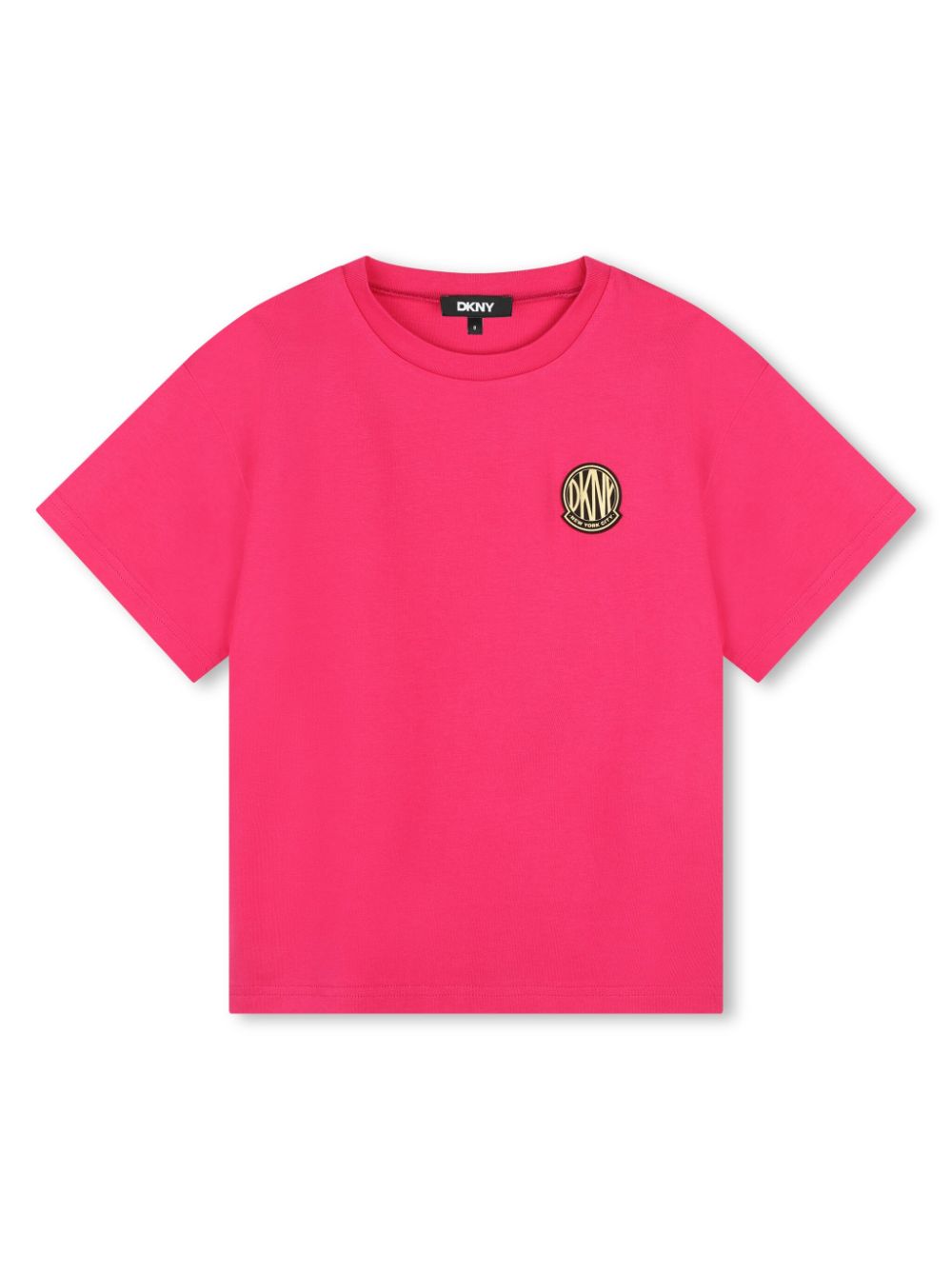 Logo-appliquéd cotton T-shirt - Pink