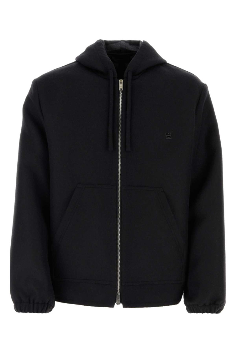 Black Wool Blend Sweatshirt