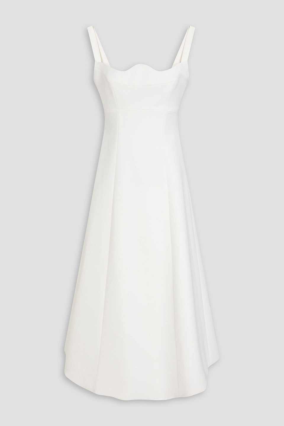 Odette satin midi dress - White - UK 12