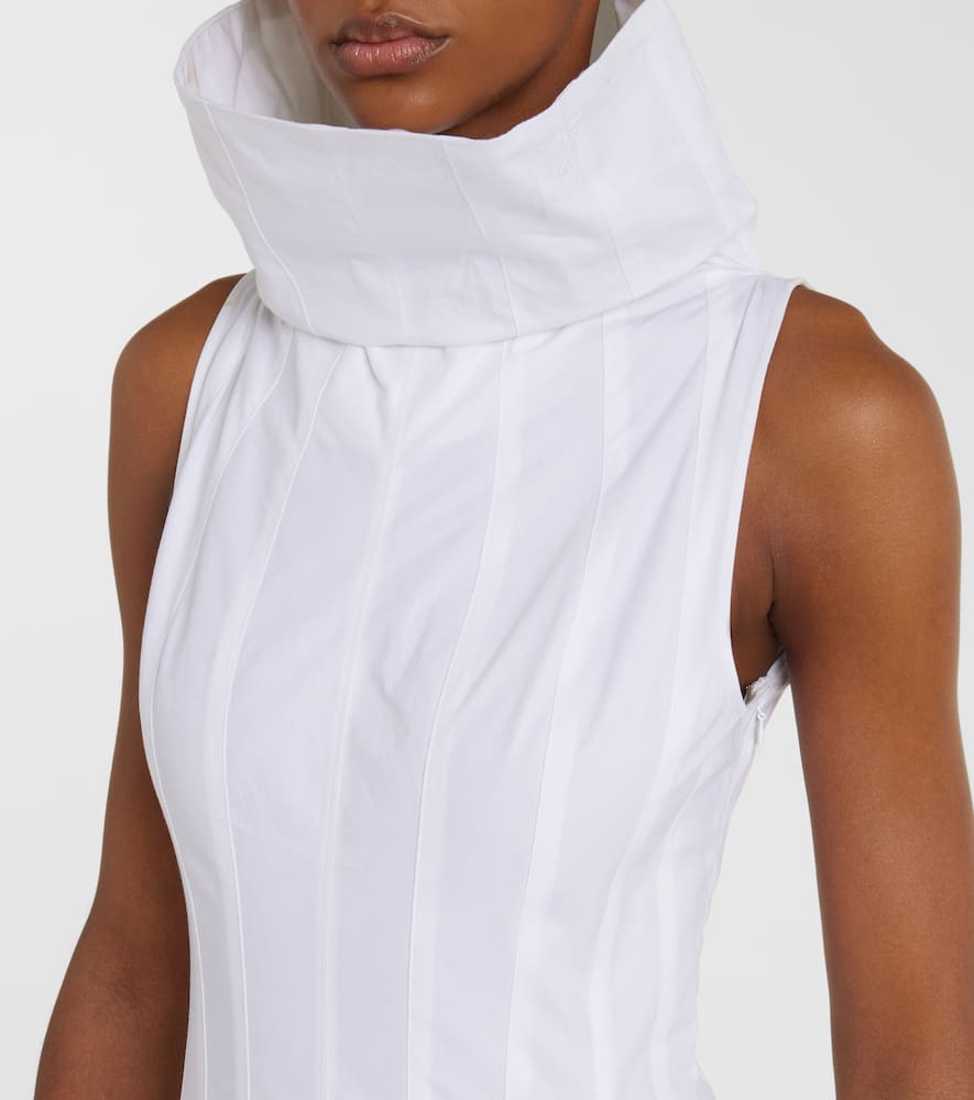 Triana cotton poplin midi dress