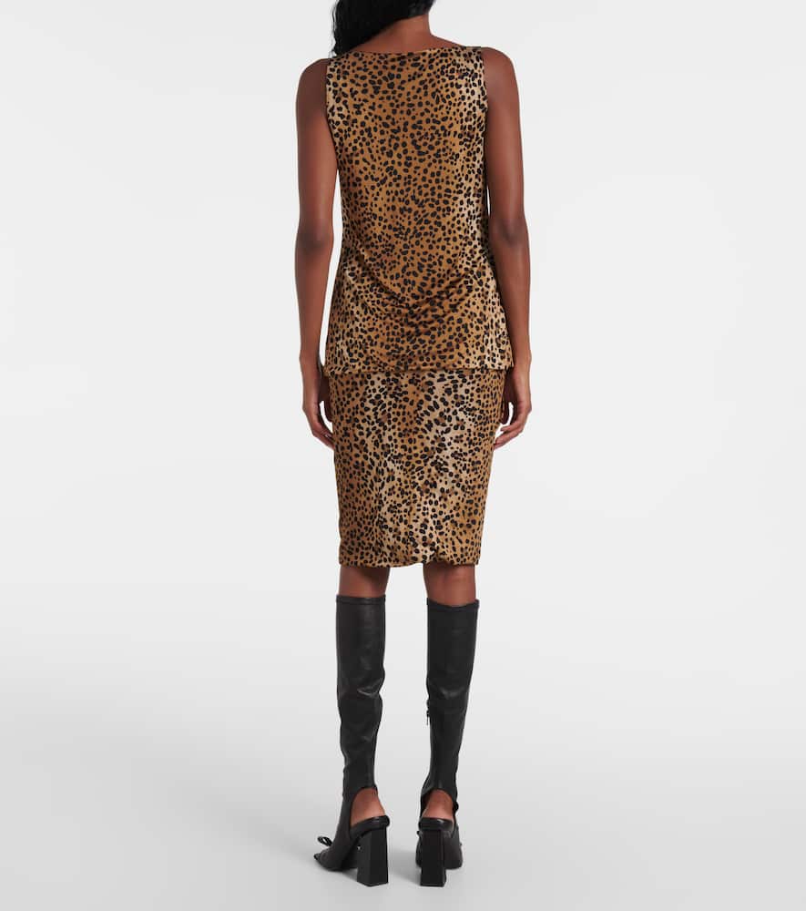 Medusa '95 leopard-print draped top