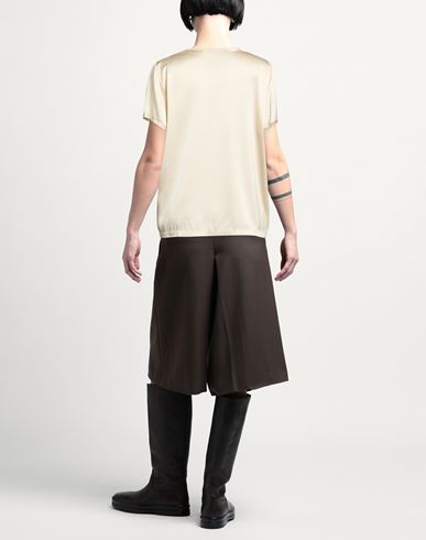 Woman Top Cream Size M Silk, Elastane