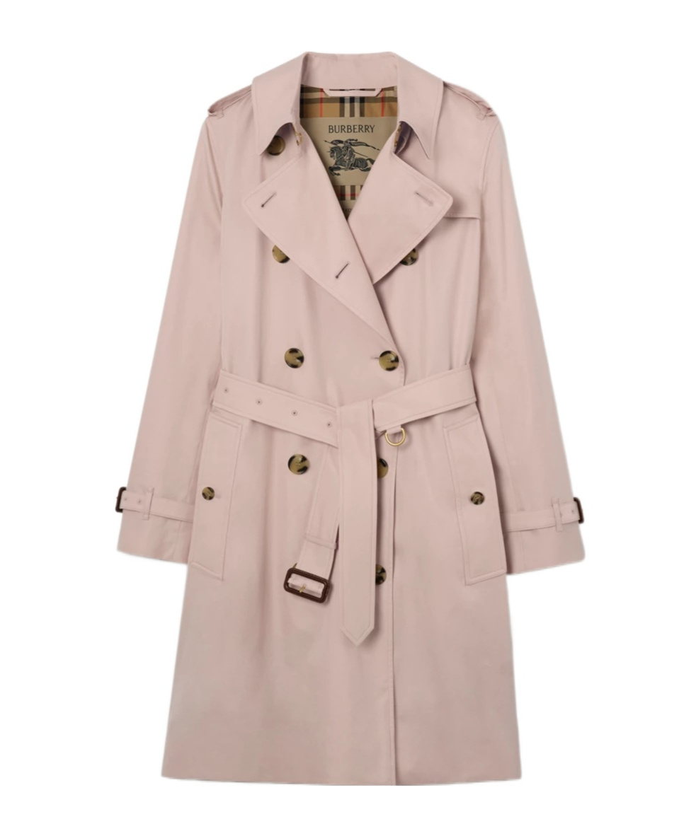 Mid-length Tropical Gabardine Kensington Trench Coat