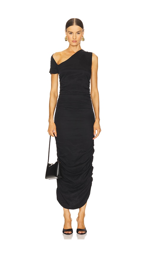 Amelie Teje Stasera Midi Dress in Black.  XS. Also in