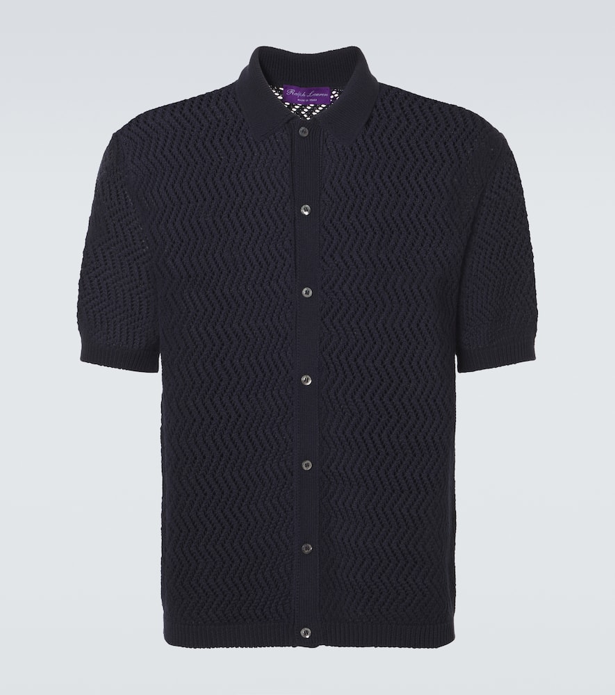 Chevron cotton polo shirt