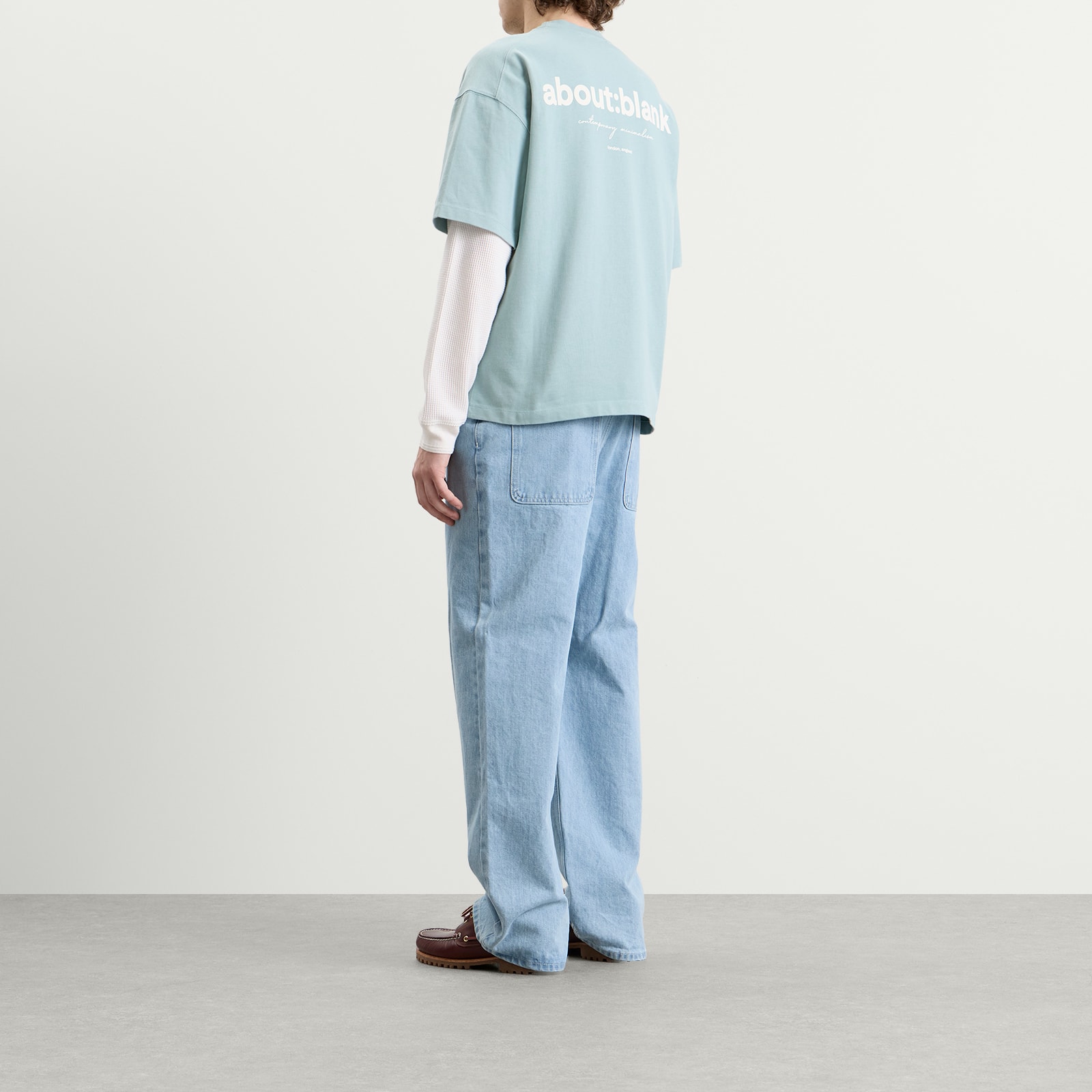 Men's Box Logo T-Shirt Tourmaline/Ecru
