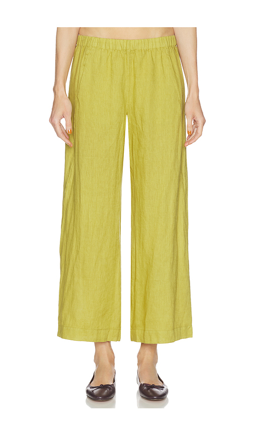 Velvet by Graham & Spencer Lola Woven Linen Pant in Ivory. - XS also in L