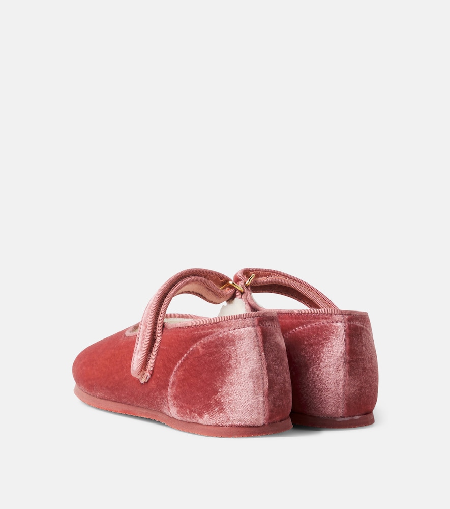 Ellaro velvet Mary Jane flats