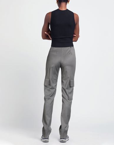 Woman Pants Grey Size 8 Polyurethane, Polyester