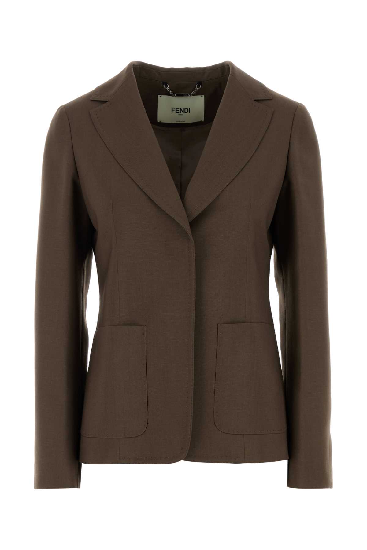 Mud wool blend blazer