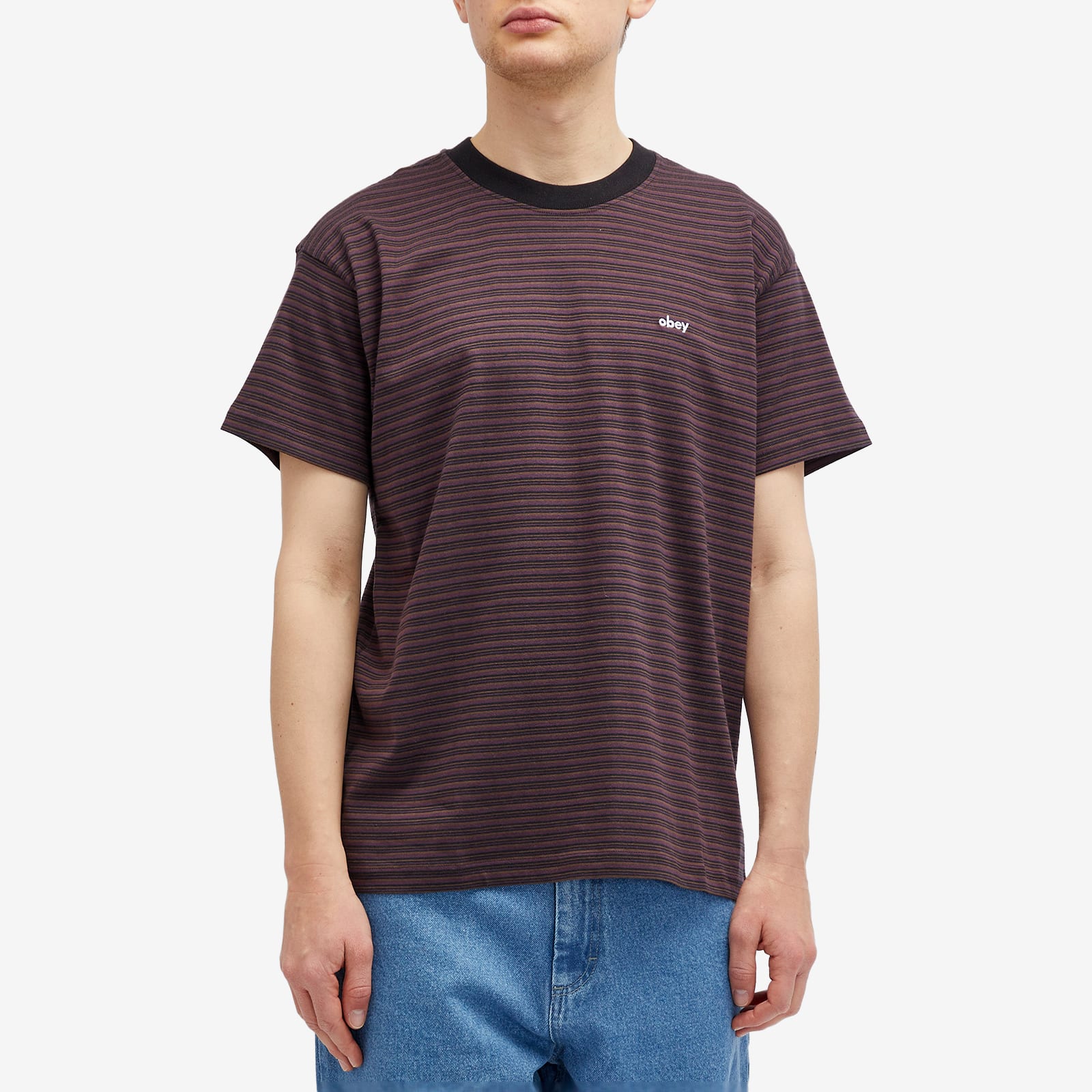 Men's Relocated Stripe T-Shirt in Black Multi