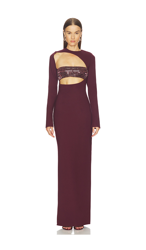 Camila Coelho Gelina Maxi Dress in Black.  XS. Also in