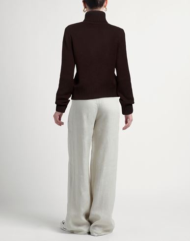 Woman Turtleneck Dark brown Size M Cashmere