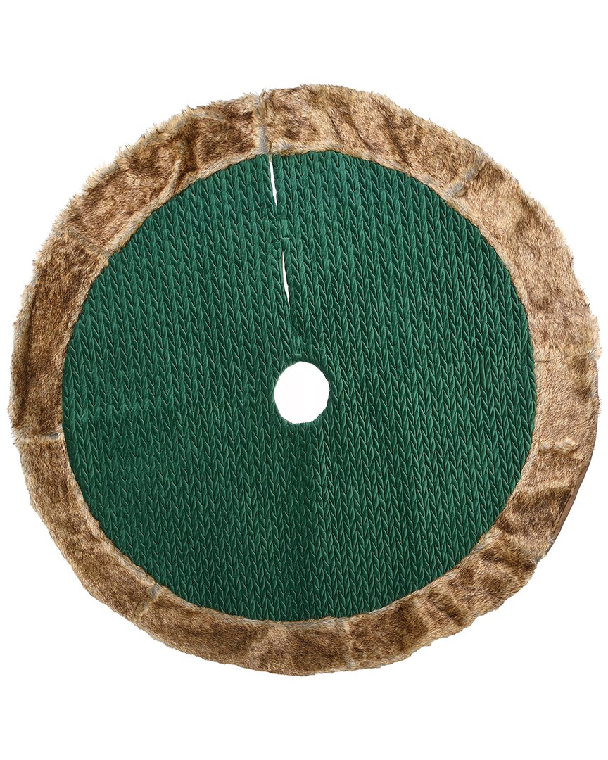 National Tree Company 48in Rural Homestead Collection Quilted Tree Skirt