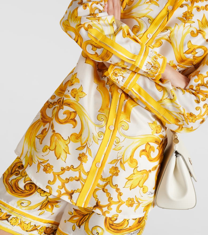 Majolica silk twill shirt