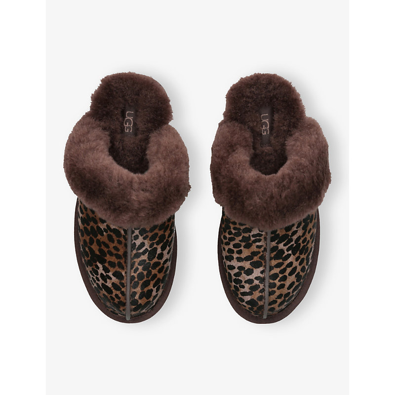 Womens Scuffette Suede and Shearling Slippers