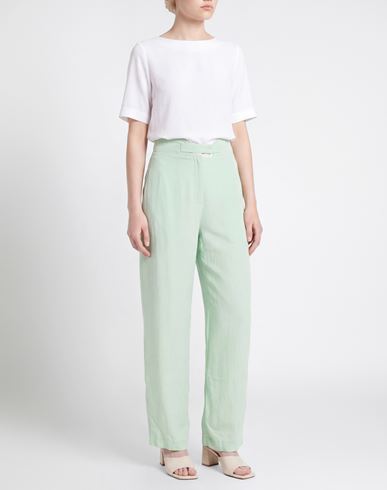 Fête Impériale Woman Pants Light green Size 2 Organic cotton, Hemp