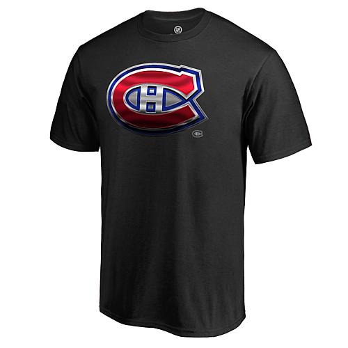 Men's Fanatics Montreal Canadiens Black Midnight Mascot T-Shirt