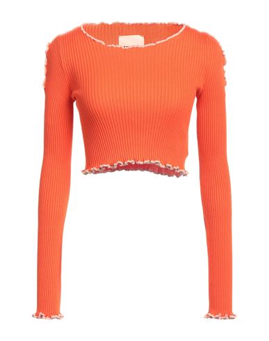 Woman Sweater Orange Size S Cotton