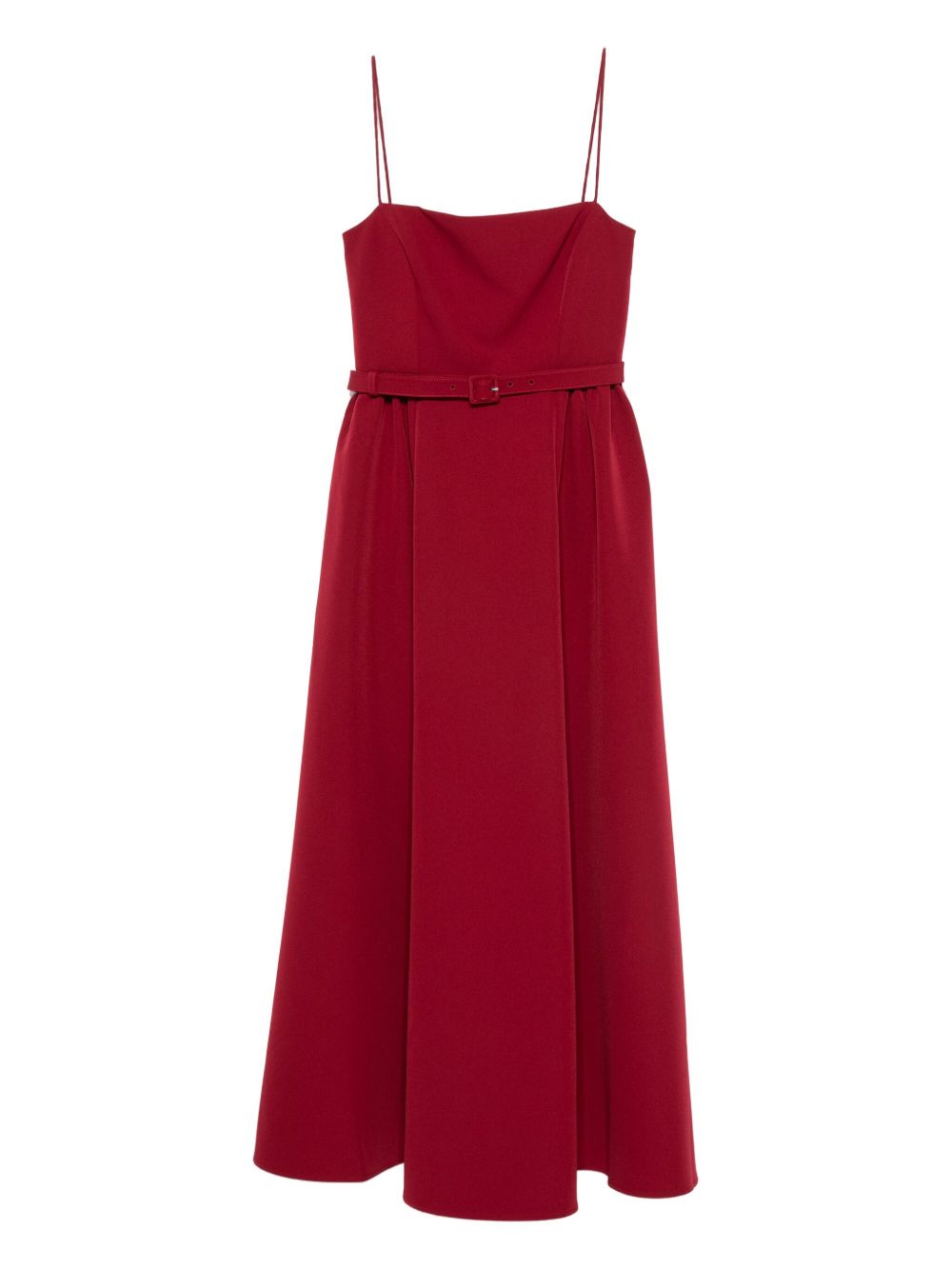Belted maxi dress - Red