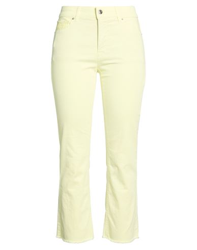 Woman Jeans Pastel yellow Size 6 Cotton, Elastomultiester, Elastane