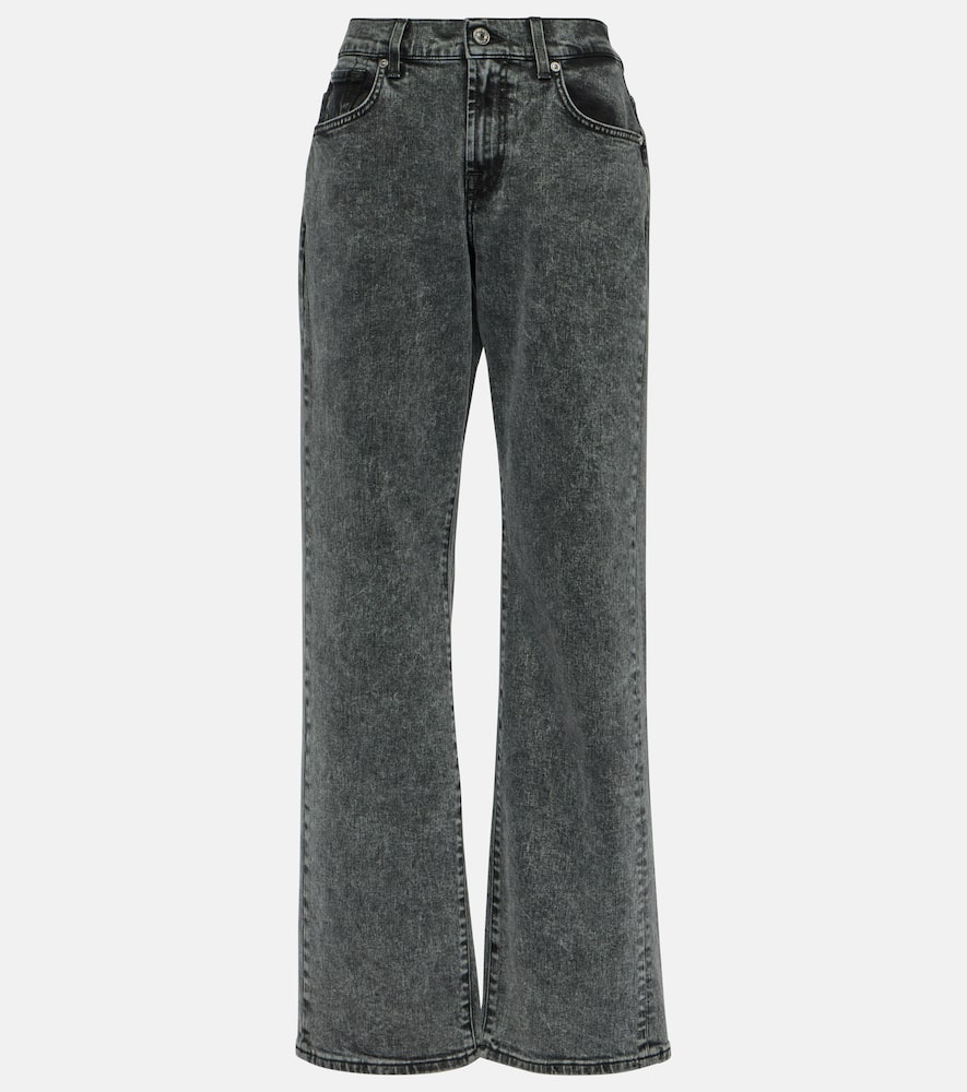 Low-rise straight-leg jeans
