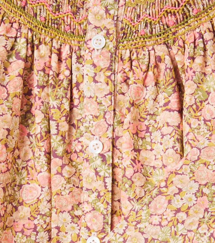 Jadwiga floral smocked cotton dress