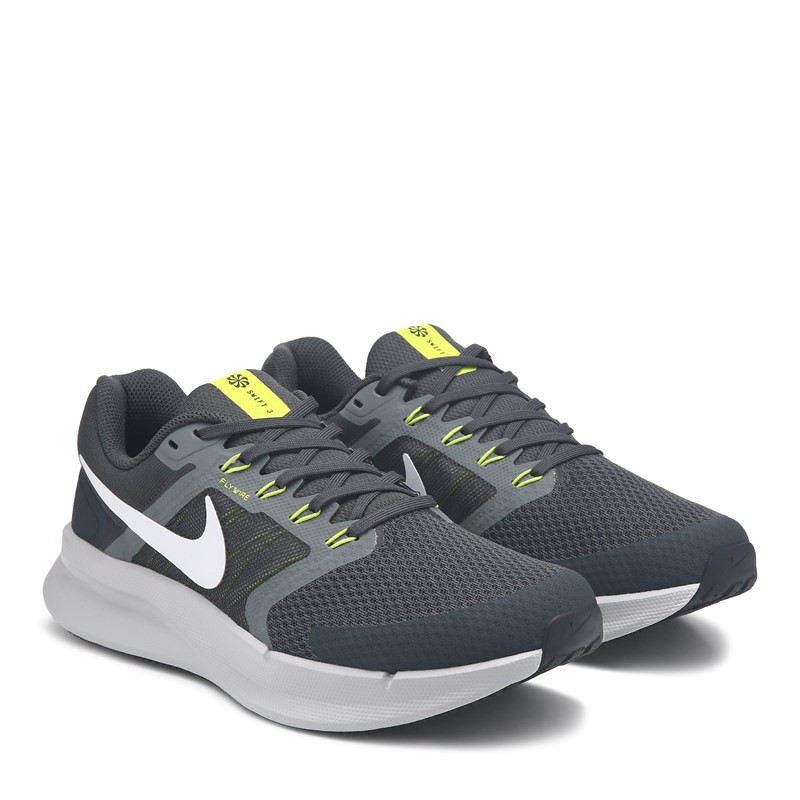 Men's Run Swift 3 Running Shoes (Grey/Lime)