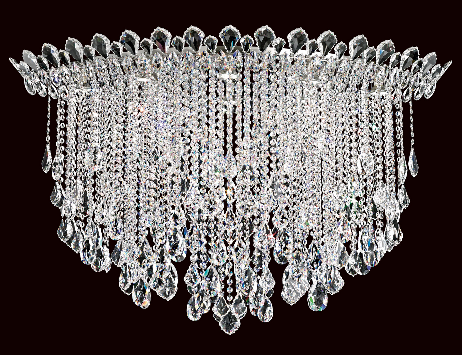 Trilliane Strands 8-Light Flush Mount Ceiling Light in Stainless Stee