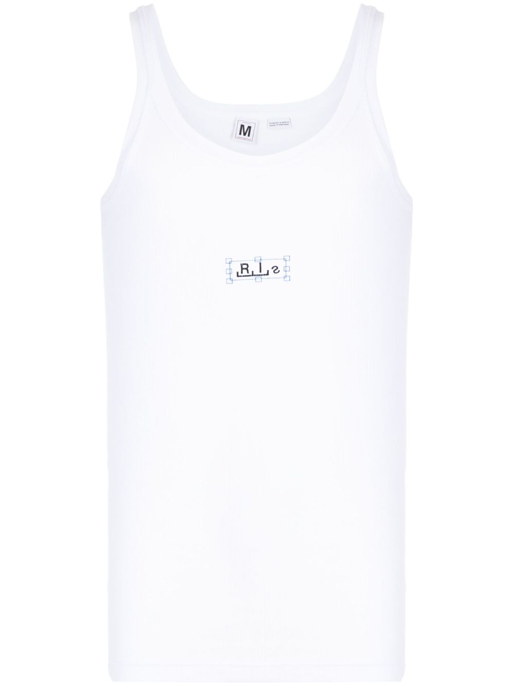 Logo-print cotton tank top - White