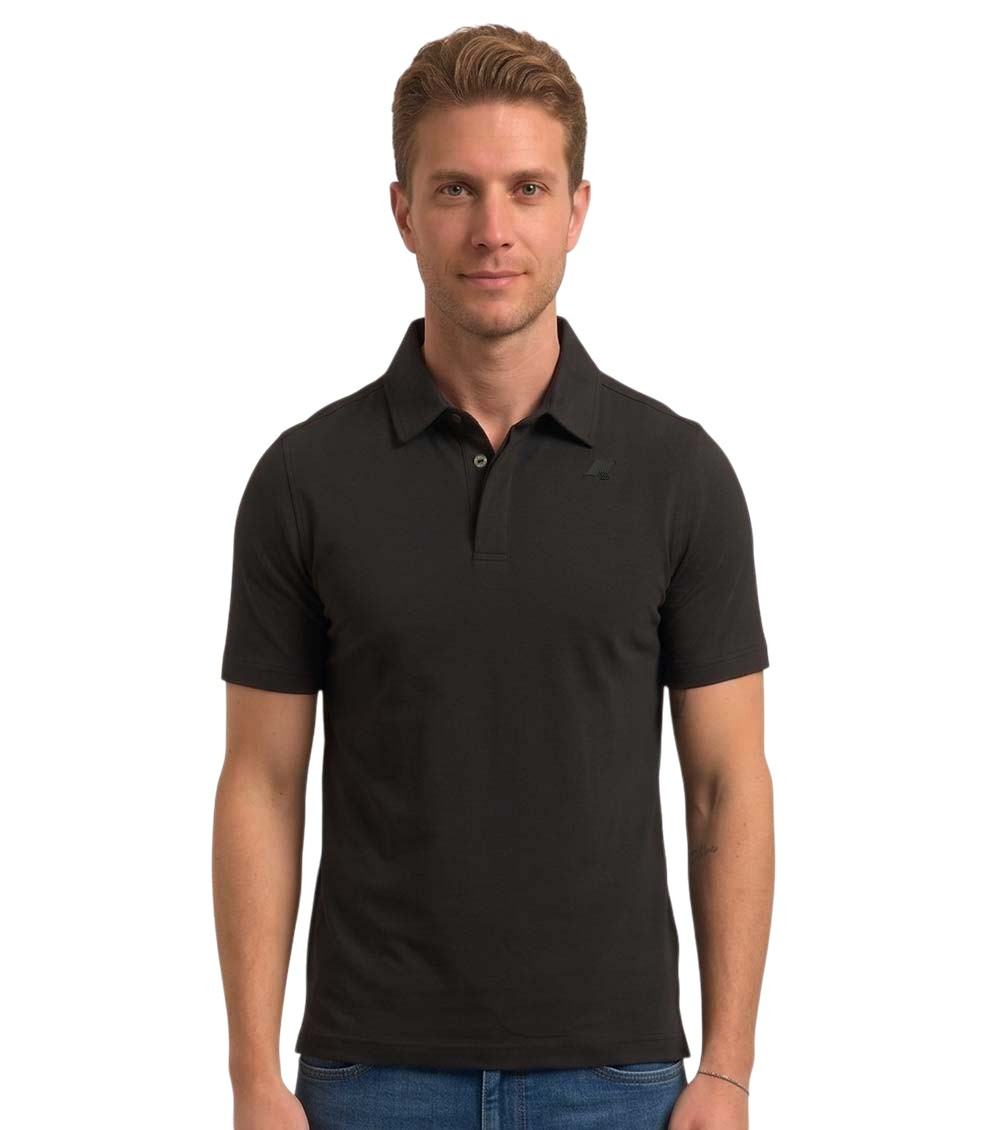 Black Shirt Collar Polo