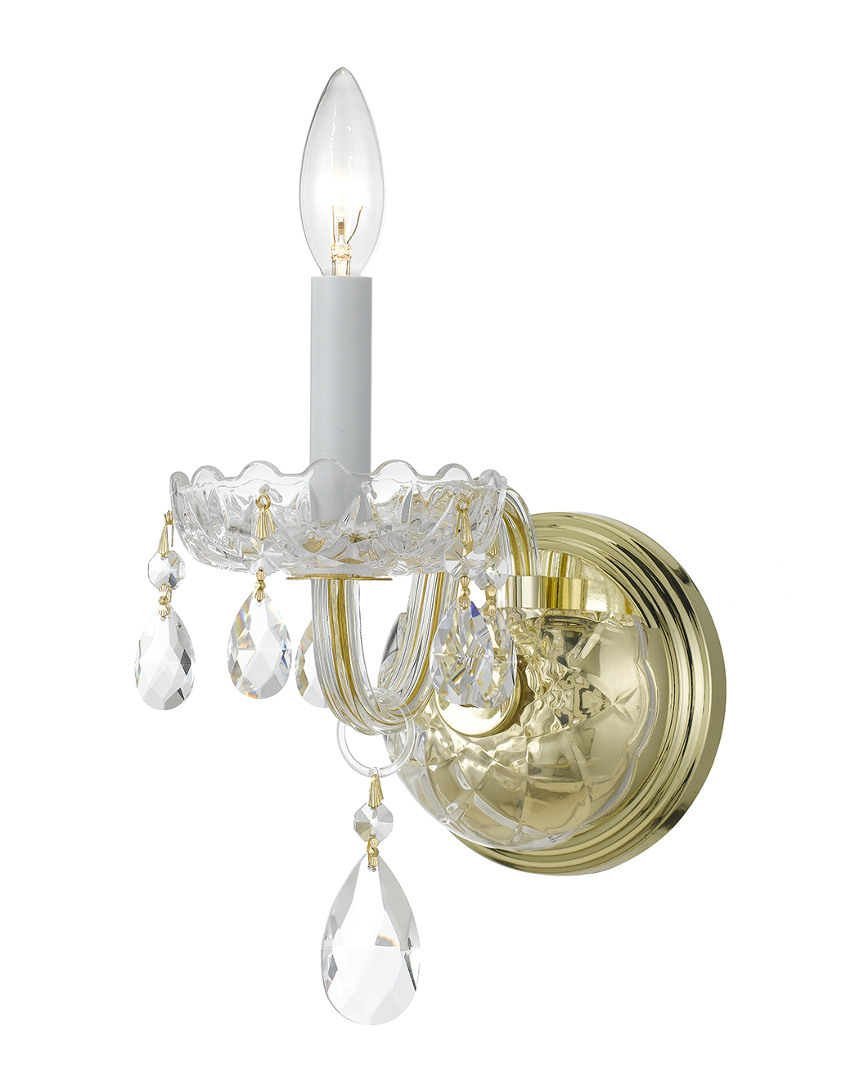 Traditional Crystal 1-Light Spectra Sconce
