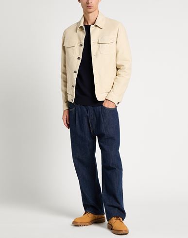 Man Jacket Beige Size 40 Cotton